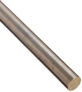 655 Bronze Round Rod, Unpolished (Mill) Finish, H04, ASTM B98, 0.5" Dia, 12"