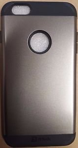 JETech Slim Armor Protective for Apple iPhone 6 Plus Logo Cut-Out - Silver