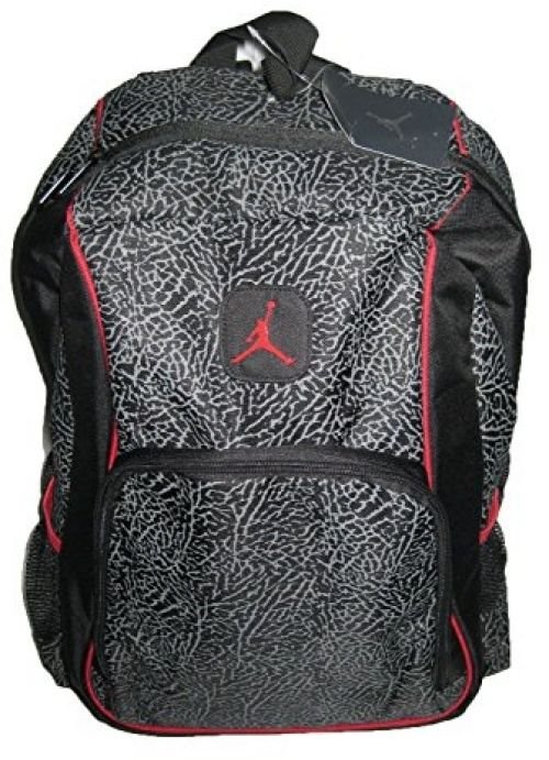 Jordan Elephant 2-Strap Backpack - Black/red, One Size