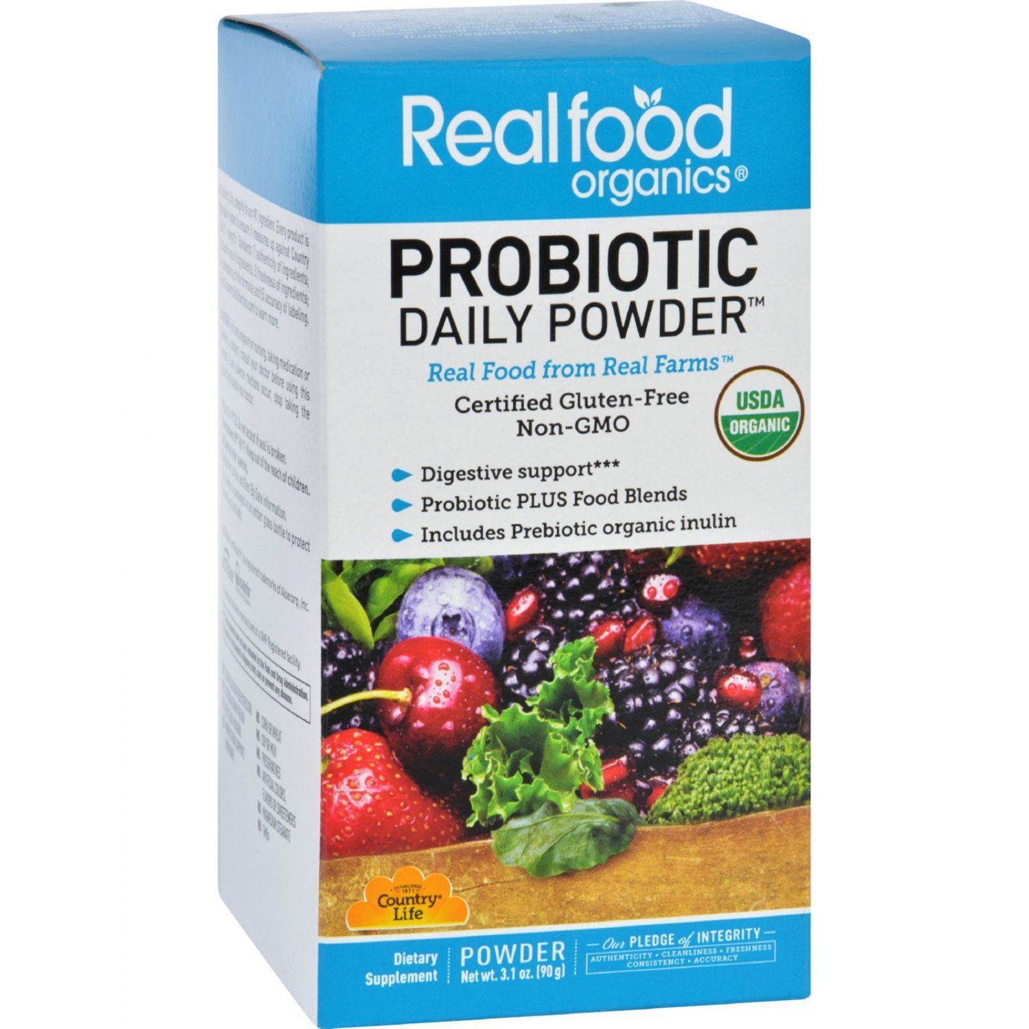 Realfood Organics Probiotic Daily Powder - Organic - 3.1 oz