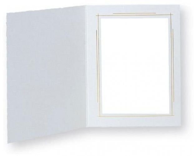 TAP Picture Folder Frame Whitehouse, White / Gold, For 5x7 Photo. (10 Pack)