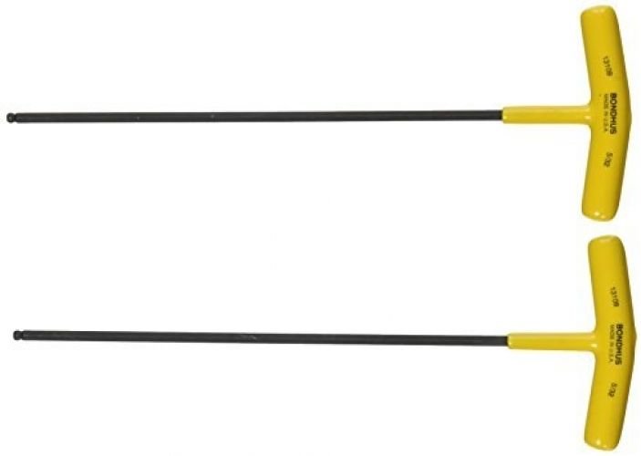 Bondhus 13109 5/32 Ball End Tip Graduated Length T-Handle With ProGuard Finish,
