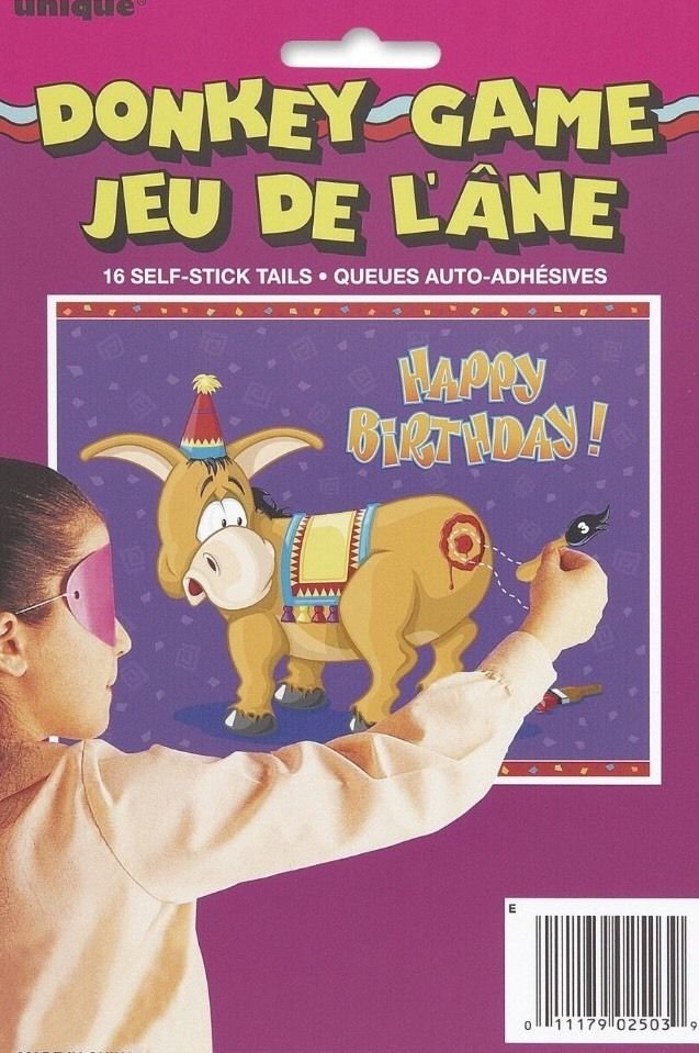 Pin the Tail on the Donkey Party Game for 16 Players