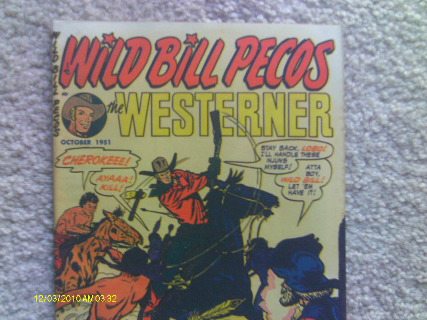 Wild Bill Pecos The Westerner, October 1951 comic book