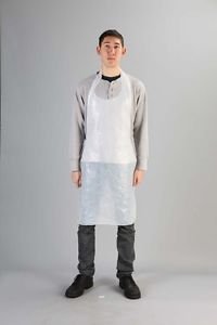 Disposable White Apron .03 MM Embossed Polyethylene Case of 500