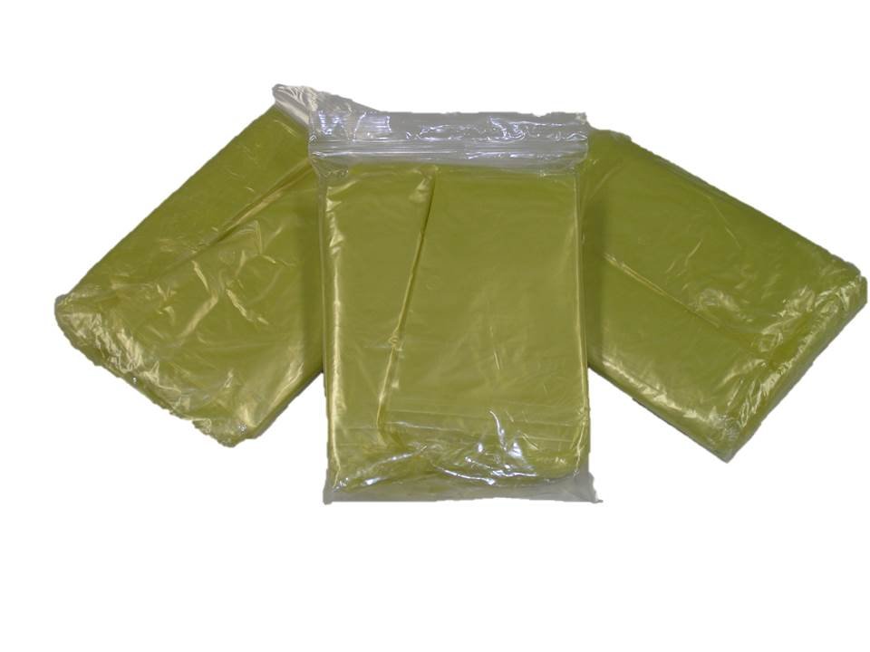 Yellow Emergency Disposable Polyethylene Poncho .02 MM Case of 200