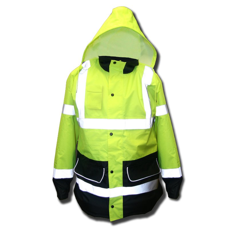 Class 3 Hi Visibility Permanent Quilt Lined Parka Size 3X-Large