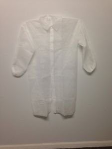Disposable Lab Coats Polypropylene No Pockets 44 Inches Long Case of 50