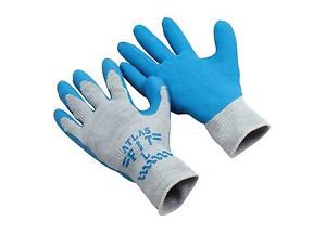 ATLAS Fit Blue Latex Coated Palm Glove, Sold by the Dozen, Size Small