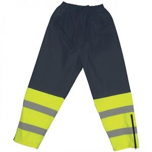 Class E Hi Vis Lime/Dark Navy Rain Pants