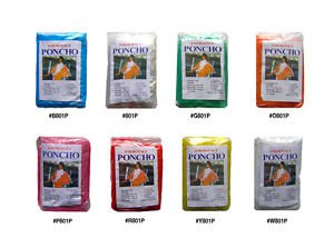 Emergency Disposable Polyethylene Rain Poncho .02 MM, Pack of 10