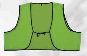 Economy Lime Disposable PVC Safety Vest With Ties Case of 250