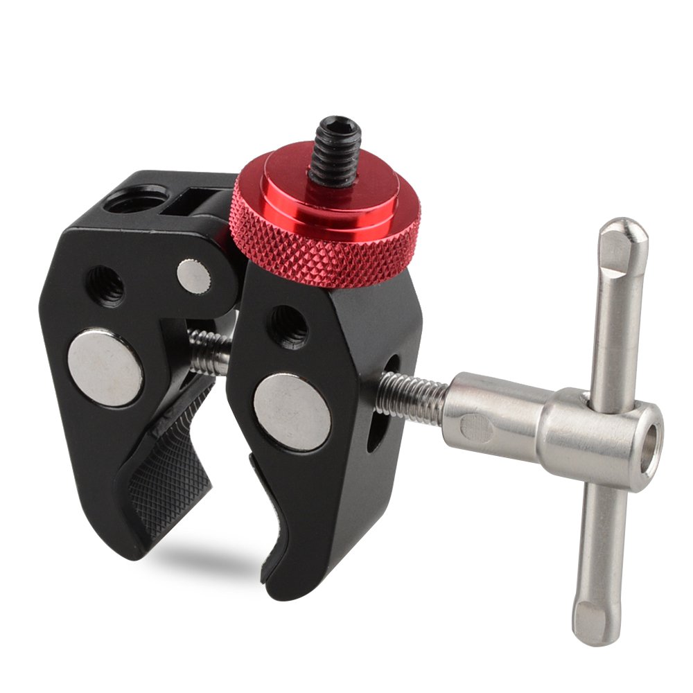 CAMVATE Super Clamp with 1/4"-20 to 1/4"-20 Screw Converter