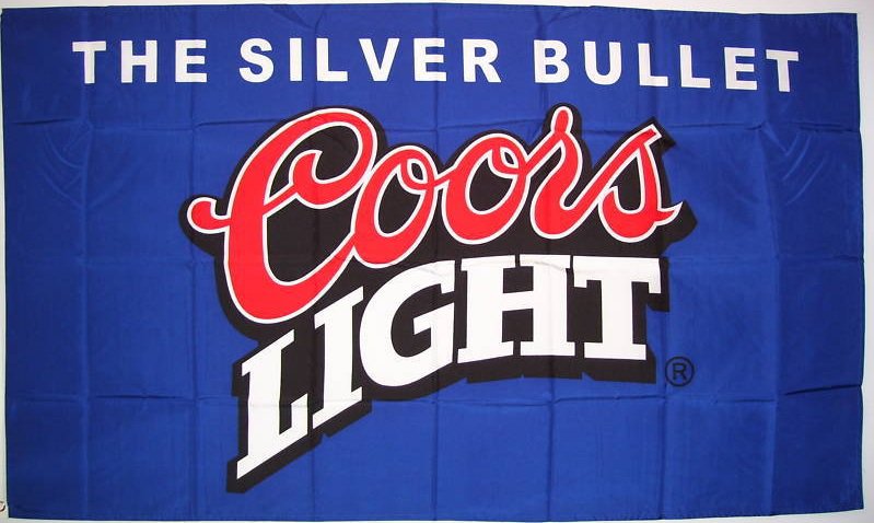 COORS LIGHT Beer FLAG, 3'x5' cloth poster banner FLAG