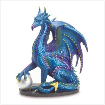 Large Sitting Dragon Holding Ball