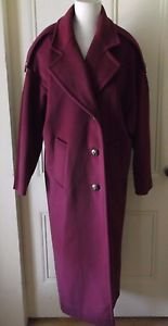 Womens Vintage 80s 7th Avenue Ivana Inc Worumbo Forstmann Top Dress Coat L USA
