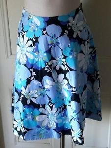 Citrine Beaded A Line Floral Cotton Skirt womens size 2