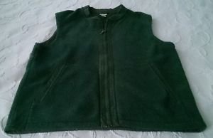Mens L.L. Bean Superwash wool blend full Zip up Hunting Vest Green Size Large