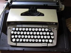 Vintage Yellow Smith Corona Galaxie Twelve XII 12 Manual Typewriter + Hard Case