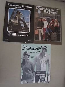 Fishermans Fashions Raglan Sweaters Knitting Manual Knit Patterns Vintage Lot 3