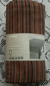 Ikea of Sweden Venny Design Barbro Petersson 57" x 87" Brown Striped Tablecloth