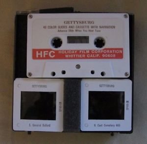 Mid Century 60s 70s Gettysburg 40 Color Slides & Cassette Holiday Film Corp HFC
