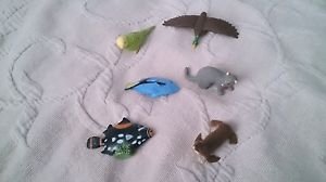 Lot 6 Fish Seal Parrot Duck Safari Ltd Wild Animals Play Toys RUBBER Figures