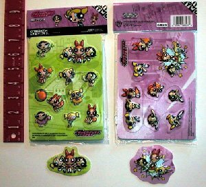 3D PowerPuff Girls Stickers.