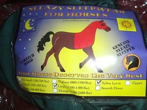 *New* Genuine Sleazy Sleepwear For Horses, Large (1100 lb. - 1400 lb.) Green