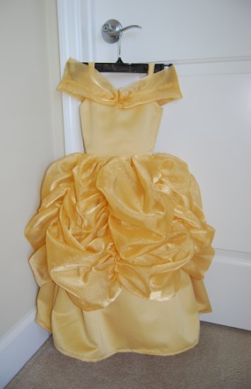 Disney Princess Gown Dress Costume Belle Beauty Beast CHILD