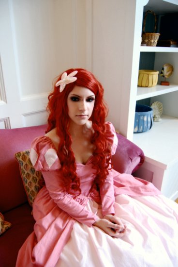 Disney Princess Ariel Little Mermaid Costume Gown Dress Adult