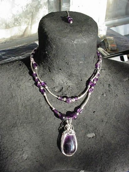 amathyst adjustable necklace