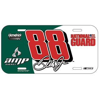 Dale Earnhardt Jr. #88 GR/WHITE License Plate