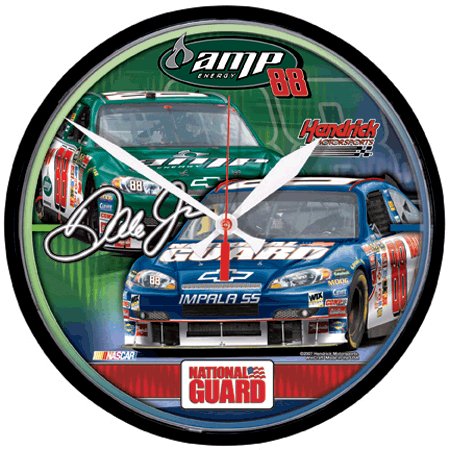 NEW for 2008 Dale Earnhardt Jr. Round Clock featuring #88 Car
