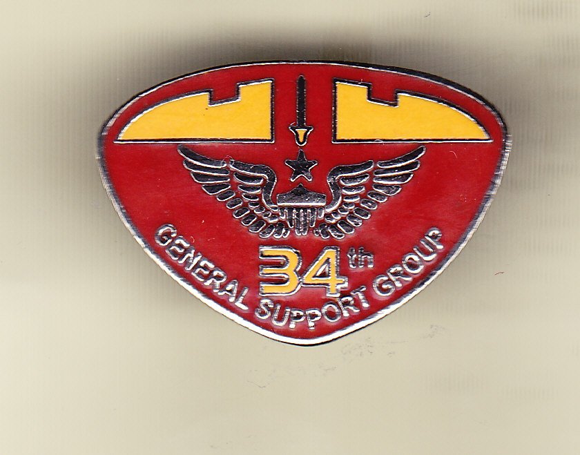 34th General Support Command Hat Pin