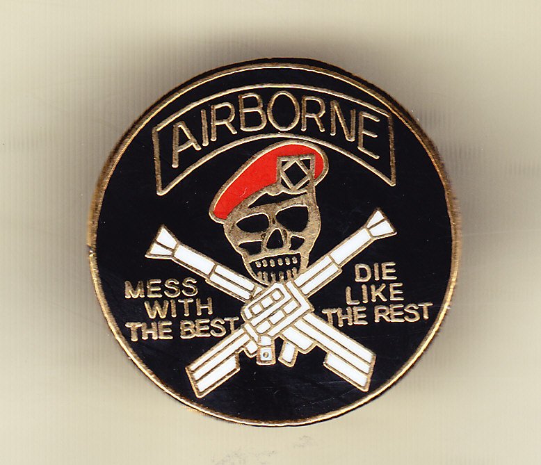Airborne (round) mess with the best Hat Pin