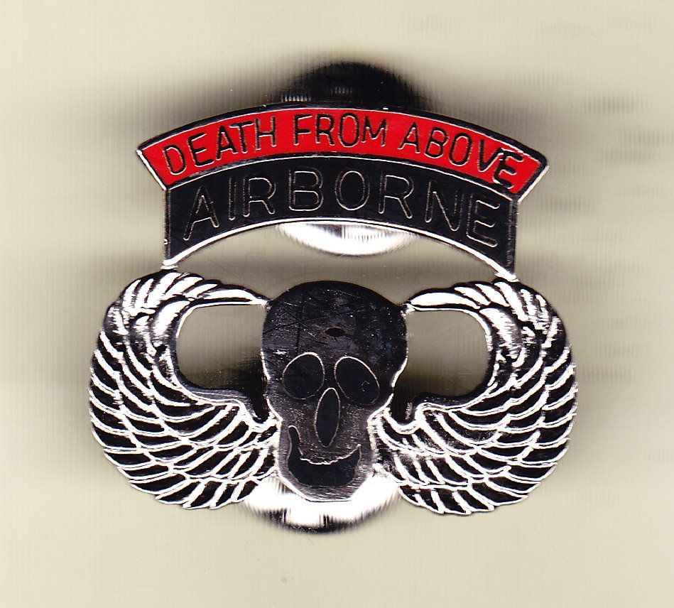 Death From Above Airborne Hat Pin
