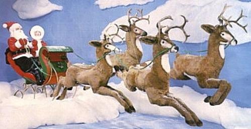 Mr. and Mrs. Santa's Flying Sled