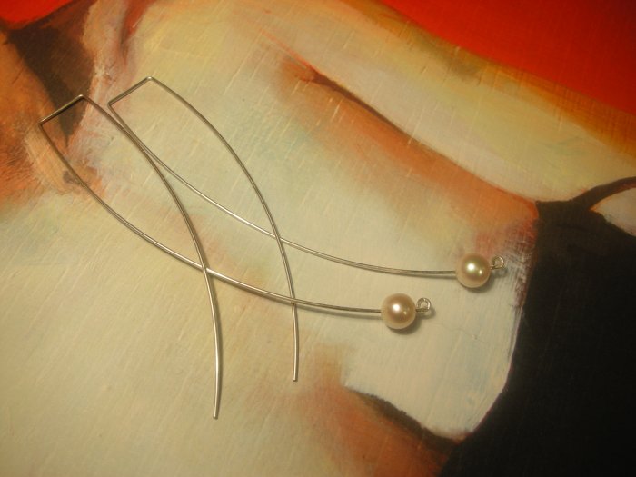 indigo ball earring