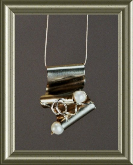 mini german silver waterfall pendant