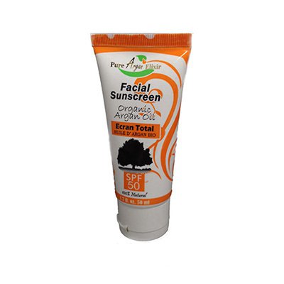 Natural daily use Sunscreen SPF 50 with Argan Oil, Vitamin E, Sesame seed oil