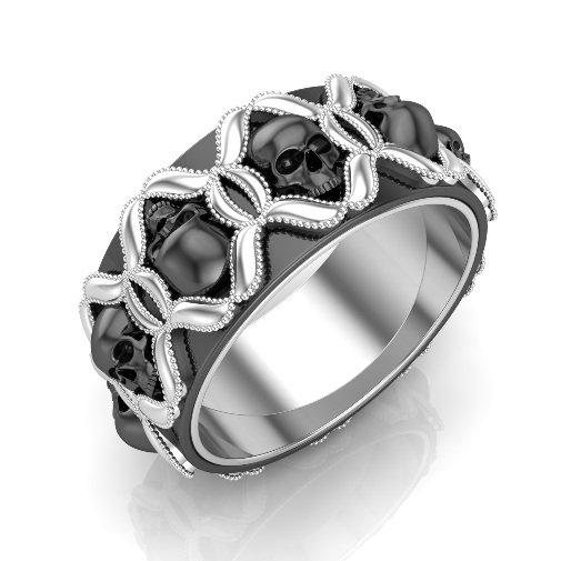 Skull Wedding Band