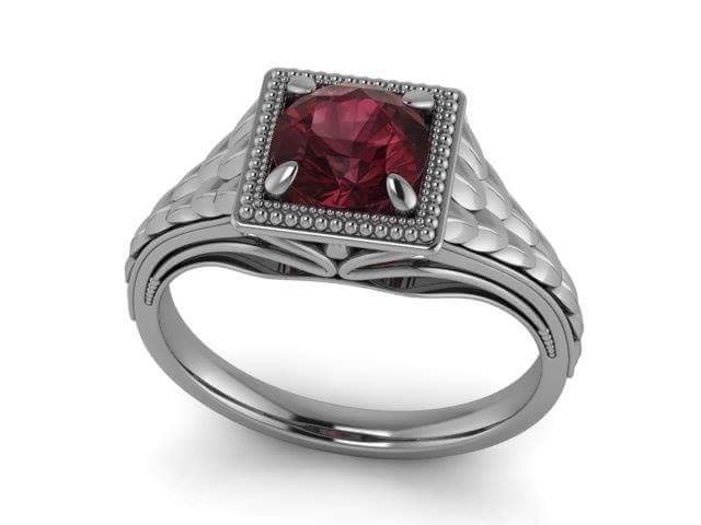 The Dragon Ring Engagement Ring in Silver