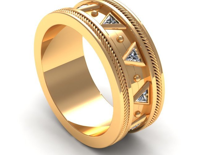 Wedding Ring in Tech Design 14 k