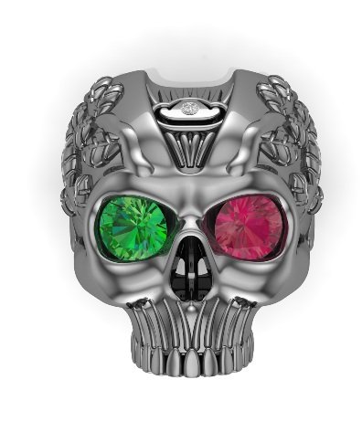 Men's Skull Ring Solid Silver
