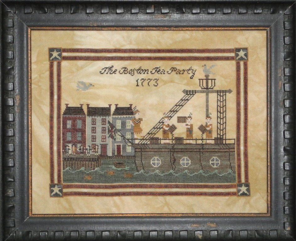 Boston Tea Party cross stitch pattern