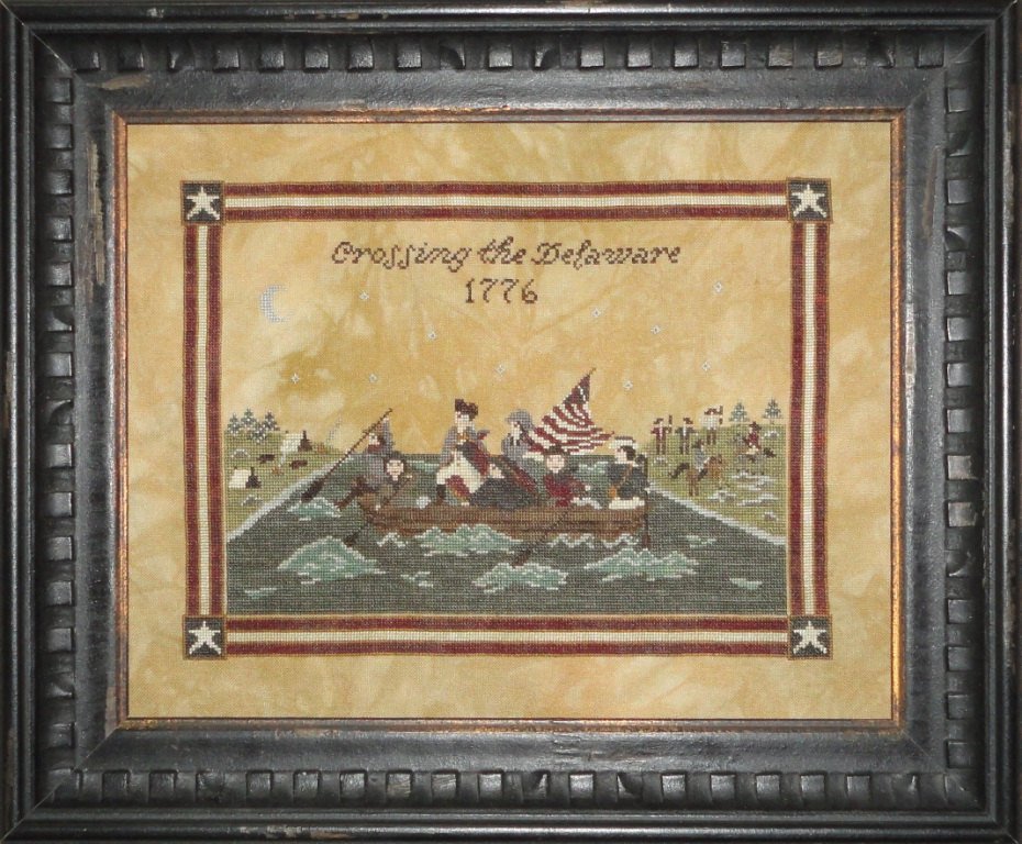 Crossing the Delaware cross stitch pattern by Willow Hill Samplings
