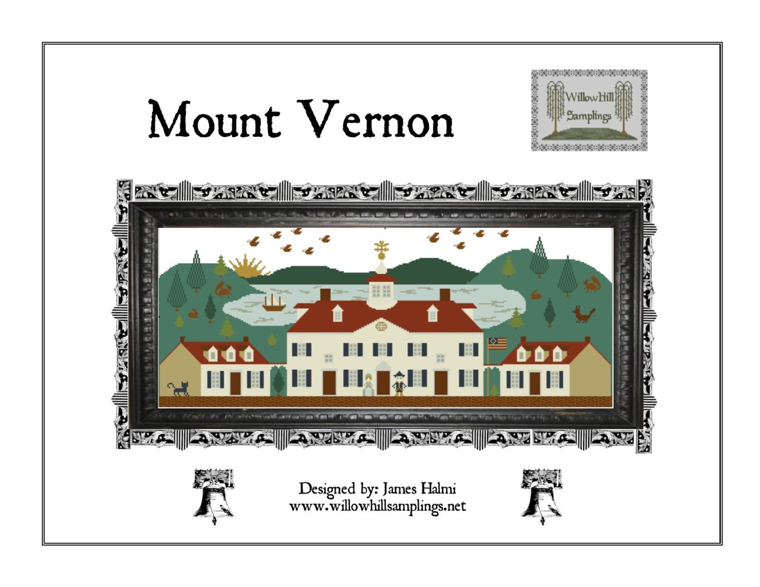 Mount Vernon Cross Stitch Pattern by Willow Hill Samplings