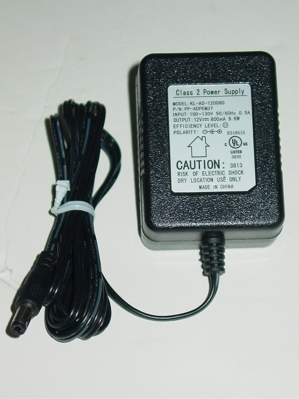 KL-AD-120080 AC Adapter PP-ADPEM37 12V 800mA KLAD120080