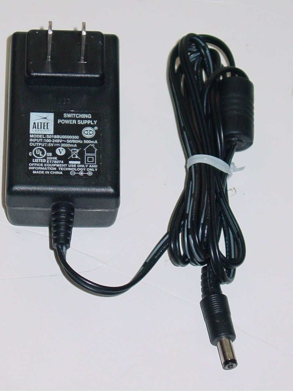 Altec Lansing S018BU0500300 AC Adapter 5V 3000mA